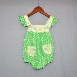 Vintage Kmart Baby Romper Size 18 Months Floral Print Retro Mod Bubble Romper